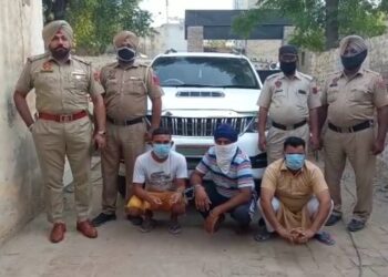 ਸੀ.ਆਈ.ਏ ਸਟਾਫ ਬਾਘਾ ਪੁਰਾਣਾ ਵੱਲੋਂ ਤਿੰਨ ਪਿਸਤੌਲਾਂ ਅਤੇ ਫਾਰਚੂਨਰ ਗੱਡੀ ਸਮੇਤ ਤਿੰਨ ਦੋਸ਼ੀਆਂ ਨੂੰ ਕੀਤਾ ਕਾਬੂ