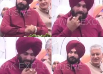 ਸਿੱਧੂ ਅੰਗੂਠੇ ਨੂੰ ਥੱਕ ਲਾਉਦਾ ਰਿਹਾ ਪਰ ਸਟੇਜ ਤੇ ਗੁਰੂ ਫਾਤਿਹ ਤੱਕ ਨਾ ਬਲਾਈ :- ਲੋਕਾਂ ਵਿੱਚ ਬਣੀ ਚਰਚਾ