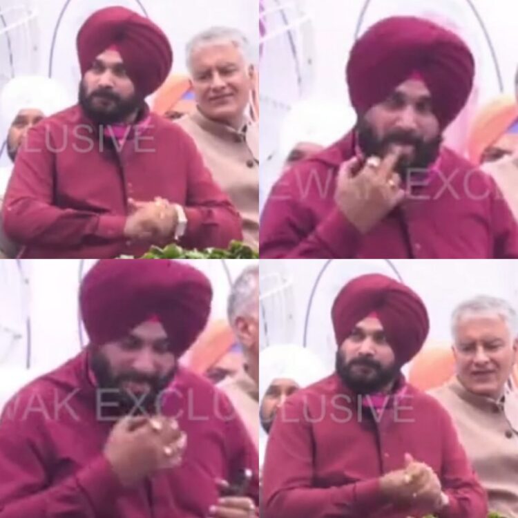 ਸਿੱਧੂ ਅੰਗੂਠੇ ਨੂੰ ਥੱਕ ਲਾਉਦਾ ਰਿਹਾ ਪਰ ਸਟੇਜ ਤੇ ਗੁਰੂ ਫਾਤਿਹ ਤੱਕ ਨਾ ਬਲਾਈ :- ਲੋਕਾਂ ਵਿੱਚ ਬਣੀ ਚਰਚਾ