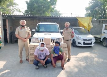 ਸੀ.ਆਈ.ਏ. ਸਟਾਫ ਬਾਘਾ ਪੁਰਾਣਾ ਵੱਲੋ 100 ਪੇਟੀਆ ਸਰਾਬ ਅਤੇ  ਸਕਾਰਪਿਓ ਗੱਡੀ ਸਮੇਤ ਦੋ ਦੋਸੀ ਕਾਬੂ