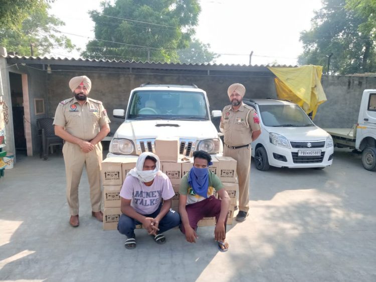 ਸੀ.ਆਈ.ਏ. ਸਟਾਫ ਬਾਘਾ ਪੁਰਾਣਾ ਵੱਲੋ 100 ਪੇਟੀਆ ਸਰਾਬ ਅਤੇ  ਸਕਾਰਪਿਓ ਗੱਡੀ ਸਮੇਤ ਦੋ ਦੋਸੀ ਕਾਬੂ