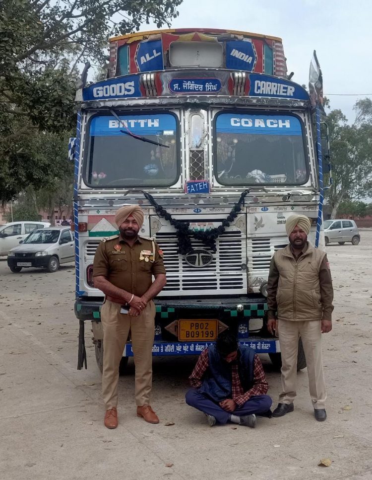 ਮੋਗਾ ਪੁਲਿਸ ਵੱਲੋਂ ਚੋਰੀ ਦੇ 10 ਟਾਇਰਾ ਟਰਾਲੇ ਸਮੇਤ 1 ਦੋਸੀ ਕਾਬੂ