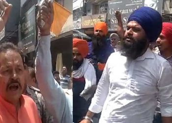 ਪਟਿਆਲਾ ਵਿੱਚ ਸਥਿਤੀ ਤਨਾਵਪੂਰਨ , ਨਹਿੰਗ ਸਿੰਘ ਅਤੇ ਸ਼ਿਵ ਸੈਨਾ ਵਾਲੇ ਹੋਏ ਕਿਰਪਾਨੋਂ-ਕਿਰਪਾਨੀ