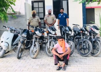 ਸੀ. ਆਈ. ਏ. ਸਟਾਫ ਬਾਘਾਪੁਰਾਣਾ ਨੂੰ ਮਿਲੀ ਵੱਡੀ ਸਫਲਤਾ, ਚੋਰੀ ਦੇ 7 ਮੋਟਸਾਈਕਲਾਂ ਸਮੇਤ ਚੋਰ ਕਾਬੂ