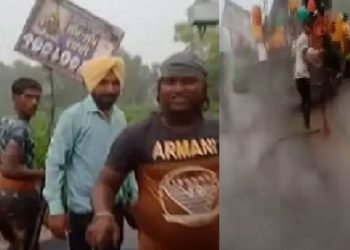 ਮੀਂਹ ਵਿੱਚ ਸੜਕ ਬਣਾਉਣ ਵਾਲੇ PWD ਦੇ ਇੰਜੀਨੀਅਰ ਸਰਕਾਰ ਨੇ ਕੀਤੇ ਸਸਪੈਂਡ 