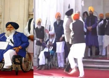 ਪਹਿਰੇ ਤੇ ਬੈਠੇ ਸੁਖਬੀਰ ਸਿੰਘ ਬਾਦਲ ਦੇ ਕੋਲ ਚੱਲੀ ਗੋਲੀ 