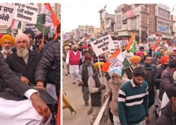 ਦਰਸ਼ਨ ਬਰਾੜ ਵੱਲੋਂ ਲਗਾਏ ਗਏ ਇੱਕ ਤੀਰ ਨਾਲ ਦੋ ਨਿਸ਼ਾਨੇ, ਅਮਿਤ ਸ਼ਾਹ ਖਿਲਾਫ਼ ਰੋਸ ਮਾਰਚ ਦੌਰਾਨ ਕੀਤਾ ਸ਼ਕਤੀ ਪ੍ਰਦਰਸ਼ਨ 