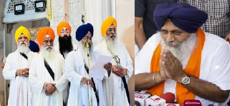 ਸੁਖਬੀਰ ਸਿੰਘ ਬਾਦਲ ਨੂੰ ਪੰਜ ਪਿਆਰਿਆਂ ਨੇ ਦਿੱਤਾ ਤਨਖਾਹੀਆ ਕਰਾਰ 